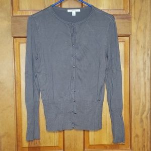 Sonoma Taupe Button Down Cardigan